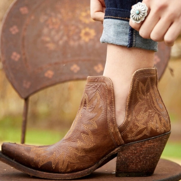 Ariat Dixon Western Boots In Naturally Distressed Brown 8.5 NWT - Picture 5 of 13